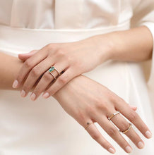 Load image into Gallery viewer, Love Ring - Emerald - Azza Fine Jewellery