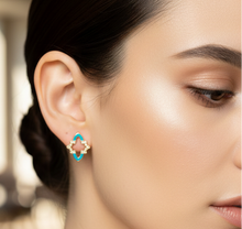 Load image into Gallery viewer, Enamel Arabesque Void Earrings
