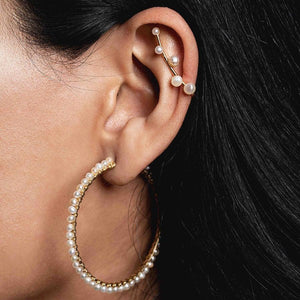 Pearl Ear Climbers - Azza Fine Jewellery
