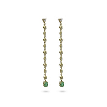 Load image into Gallery viewer, Long earrings with emerald - Azza Fine Jewellery
